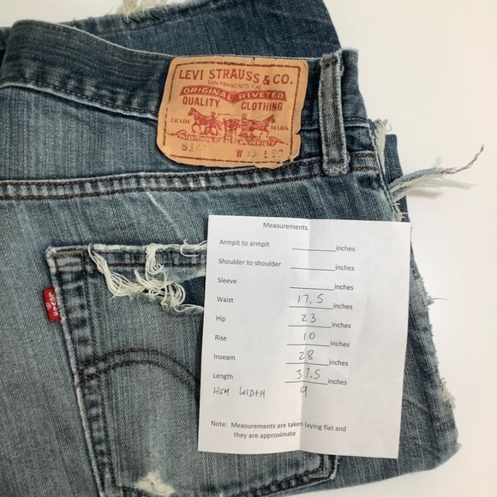 Levi’s 514 ripped straight leg jeans SZ 33/30 - Picture 14 of 14